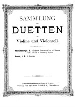 6 Duette für Violine und Violoncello - Violine