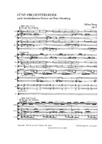 5 Orchesterlieder - Partitur