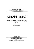 3 Orchesterstücke - Partitur